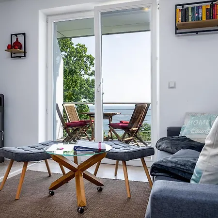 Appartement Nause Mit Sauna, Fitness, Naturteich, Parkplatz, Spielplatz Und Direkten Meerblick Sassnitz