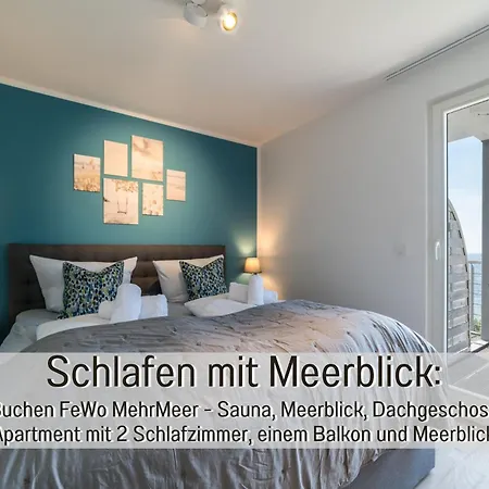 Appartement Nause Mit Sauna, Fitness, Naturteich, Parkplatz, Spielplatz Und Direkten Meerblick Sassnitz